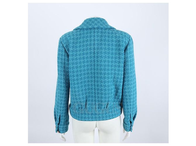 Chanel Tweed-Jacke Blau - Ansicht 3