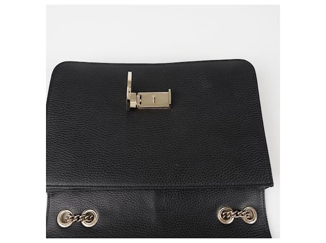 Gucci Borsa a tracolla media Interlocking Nero - vista 10