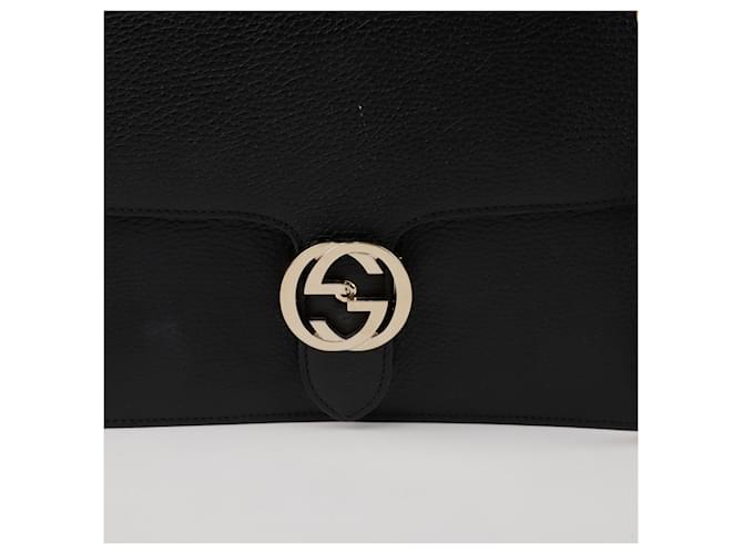 Gucci Borsa a tracolla media Interlocking Nero - vista 2