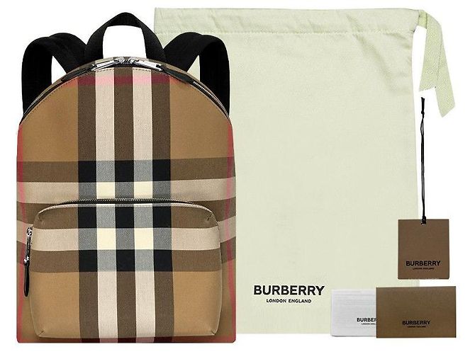 Burberry House Check Jeff Canvas Backpack Beige Multiple colors - view 15