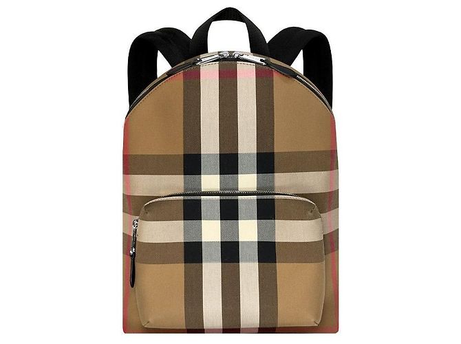 Burberry House Check Jeff Canvas Backpack Beige Multiple colors - view 6