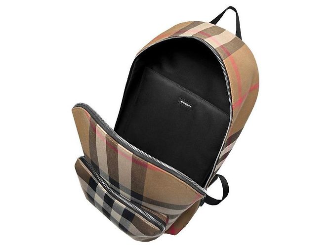 Burberry House Check Jeff Canvas Backpack Beige Multiple colors - view 9