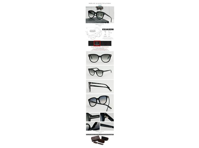 Tom Ford Gafas de sol OLIVIA Black Acetate Round Roja - vista 4