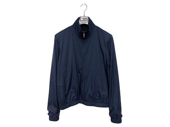 Loro Piana Giacca a vento reversibile in cashmere blu navy Nero - vista 2