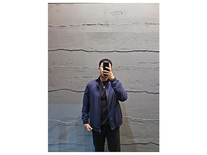 Loro Piana Giacca a vento reversibile in cashmere blu navy Nero - vista 3