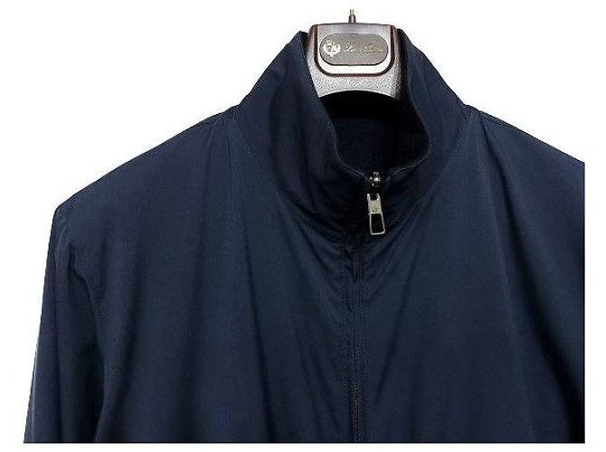 Loro Piana Giacca a vento reversibile in cashmere blu navy Nero - vista 6
