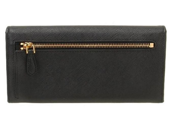 Prada Cartera larga con solapa de cuero Saffiano y cierre metálico stamp: QWA - vista 3