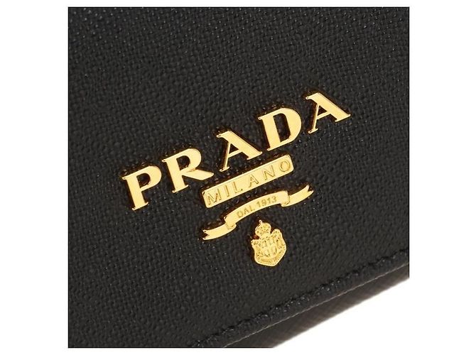 Prada Cartera larga con solapa de cuero Saffiano y cierre metálico stamp: QWA - vista 5