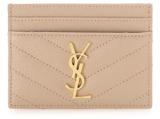 Saint Laurent Monogram Kartenetui Orange Stoff - Ansicht 2
