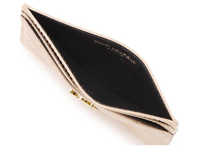 Saint Laurent Monogram Kartenetui Orange Stoff - Ansicht 4