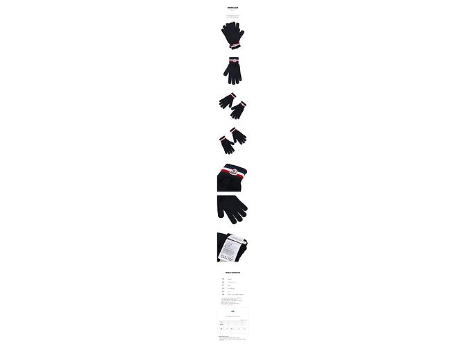 Moncler Schal schwarz aus Stoff - Ansicht 11