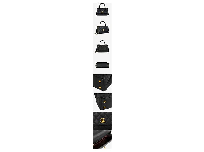 Chanel Caviar Coco Handle Small Black Preto - vista 2