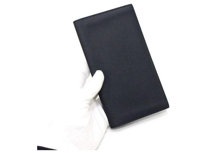Hermès Citizen Twill Silk Long Wallet for Men Black - view 9