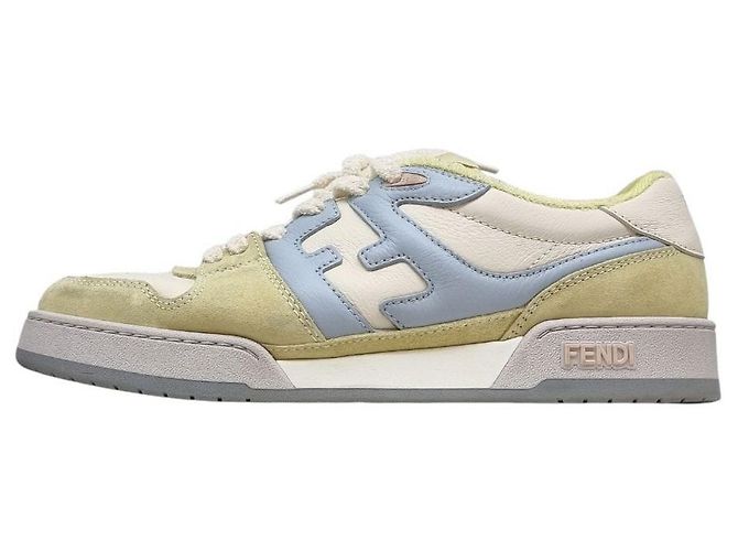 Fendi Sneakers basse in camoscio Match Multicolore - vista 4