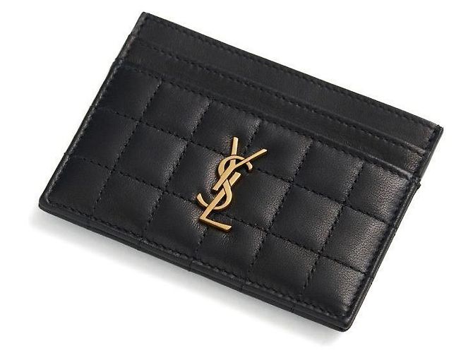 Saint Laurent Tarjetero Monogram Matelassé Cassandra Negro - vista 7