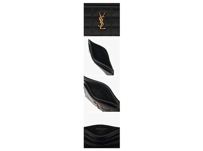 Saint Laurent Tarjetero Monogram Matelassé Cassandra Negro - vista 9
