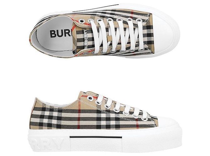 Burberry Check Cotton Men's Sneakers - view 3