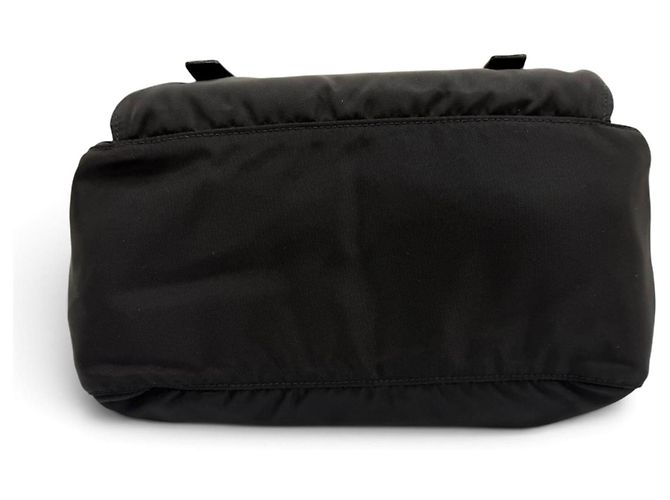 Borsa a tracolla Prada 1BD953 in Re-Nylon con placca logo triangolare Nero - vista 6