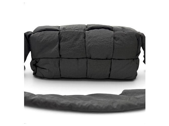 Borsa a tracolla Bottega Veneta Nylon Intrecciato Padded Tech Cassette Nero - vista 4
