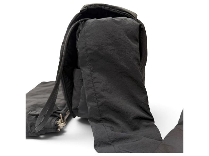 Borsa a tracolla Bottega Veneta Nylon Intrecciato Padded Tech Cassette Nero - vista 5