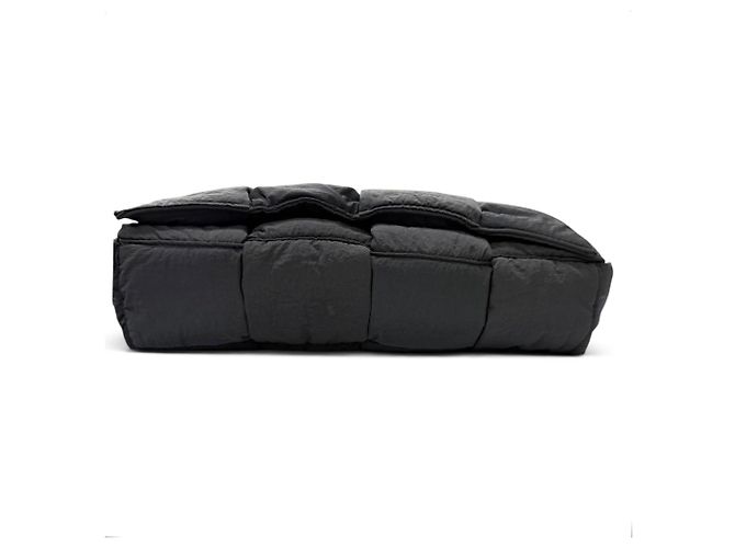 Borsa a tracolla Bottega Veneta Nylon Intrecciato Padded Tech Cassette Nero - vista 6