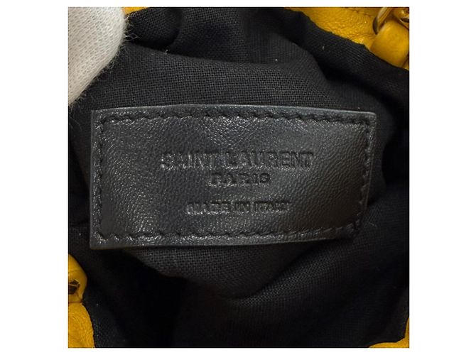 Borsa a tracolla Saint Laurent in pelle gialla Giallo - vista 11