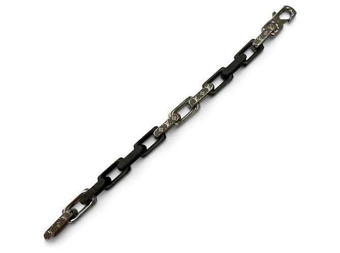 Bracciale a catena Monogram Louis Vuitton Nero Argento - vista 2