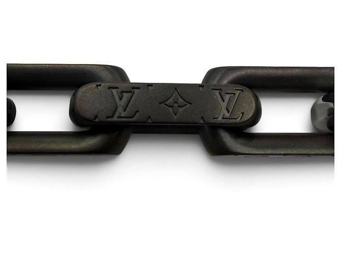 Bracciale a catena Monogram Louis Vuitton Nero Argento - vista 3