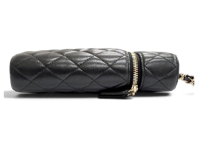 Borsa telefono Chanel Matelassé Caviar Skin Vanity Nero - vista 5