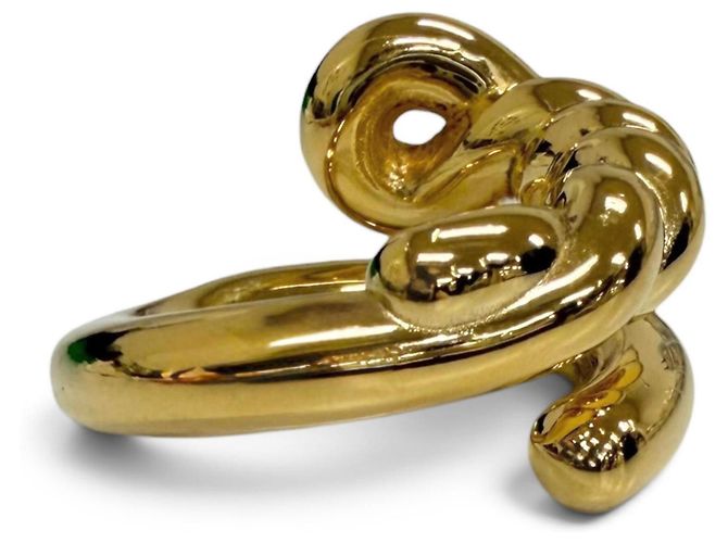 Anello Twist Band in oro Bottega Veneta - vista 4