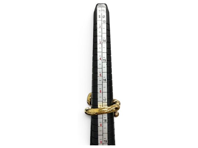 Anello Twist Band in oro Bottega Veneta - vista 8