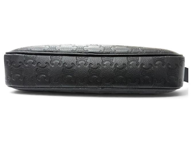 Céline CELINE Leather Triomphe Medium Shoulder Bag Black - view 6