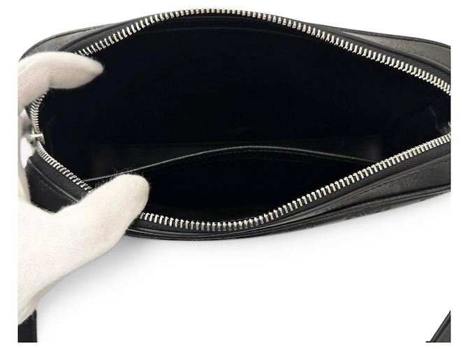 Céline CELINE Leather Triomphe Medium Shoulder Bag Black - view 7