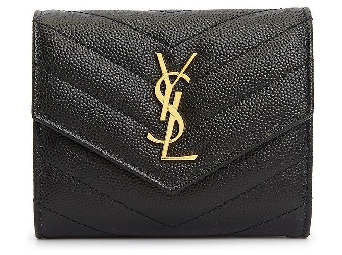 Saint Laurent Cartera Monogram para mujer Negro - vista 2