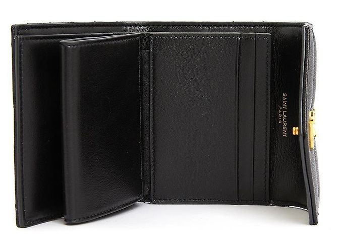 Saint Laurent Cartera Monogram para mujer Negro - vista 6