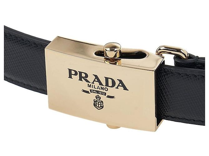 Prada Saffiano-Gürtel für Damen Schwarz - Ansicht 6