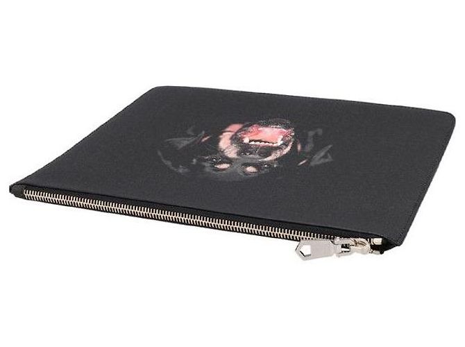 Givenchy Clutch in pelle stampata Rottweiler Nero - vista 4