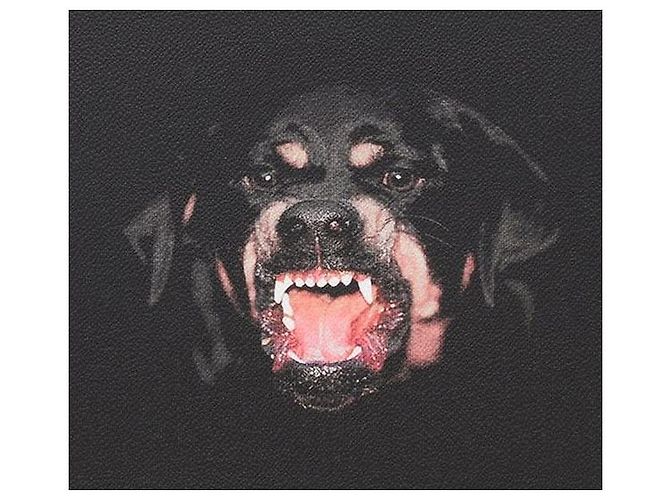 Givenchy Clutch in pelle stampata Rottweiler Nero - vista 5