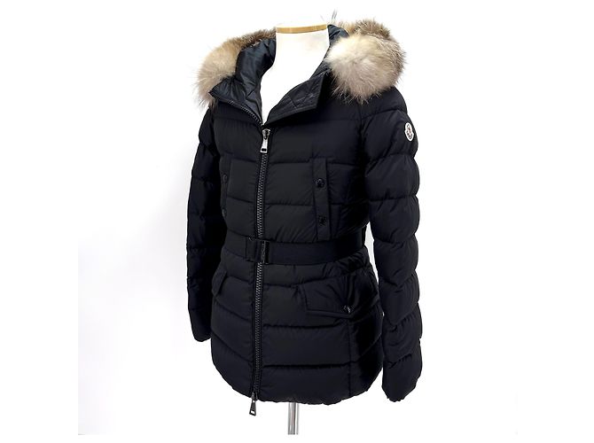 Moncler Clion Fox Fur Women's Down Jacket Black - view 2