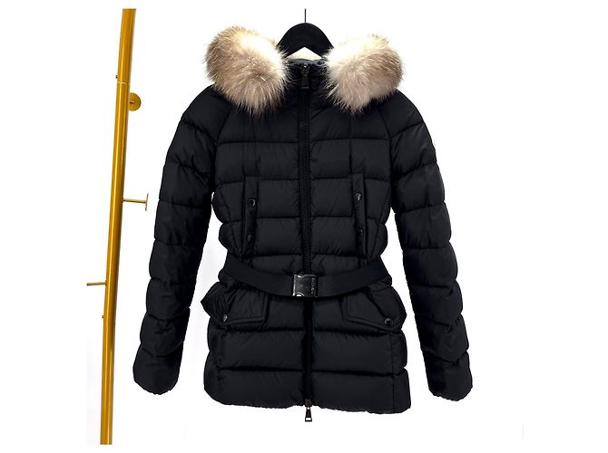 Moncler Clion Fox Fur Women's Down Jacket Black - view 5