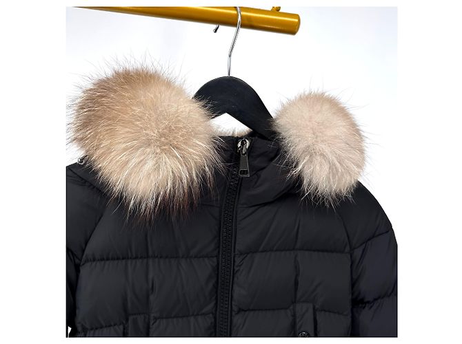 Moncler Clion Fox Fur Women's Down Jacket Black - view 9
