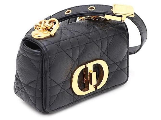 Dior Borsa a spalla Micro Cannage nera CARO Nero - vista 2