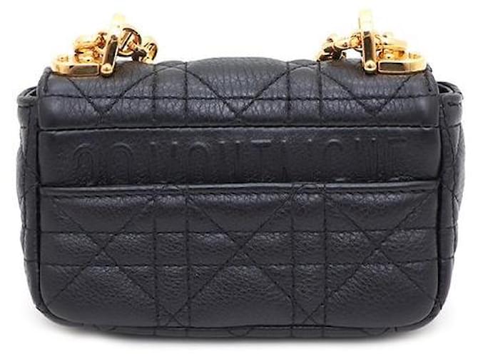 Dior Borsa a spalla Micro Cannage nera CARO Nero - vista 3