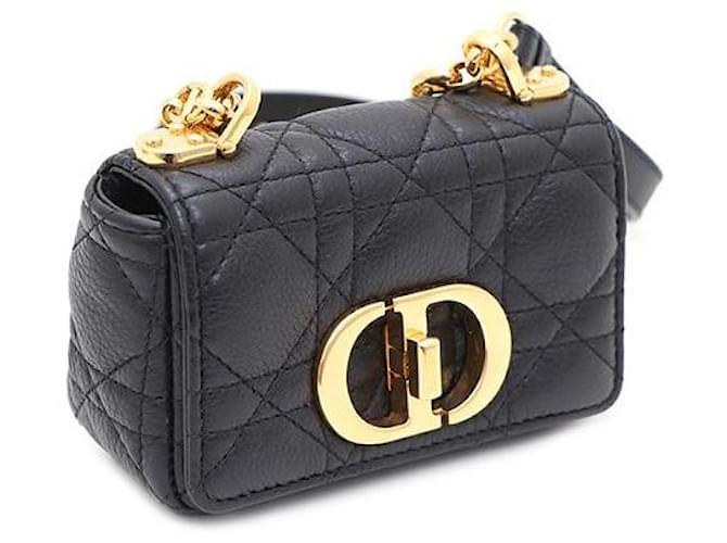 Dior Borsa a spalla Micro Cannage nera CARO Nero - vista 4
