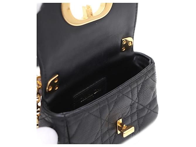 Dior Borsa a spalla Micro Cannage nera CARO Nero - vista 7