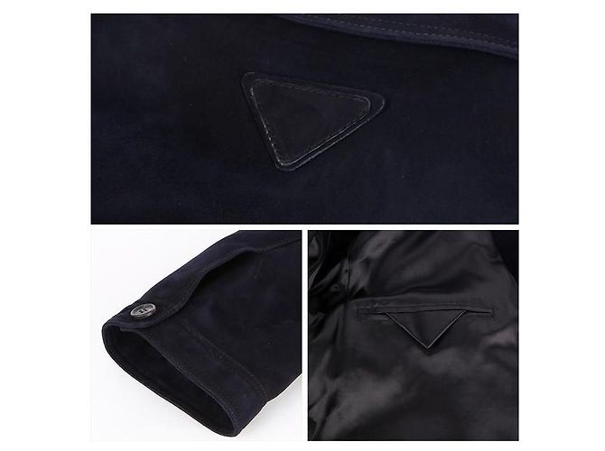Prada Suede Leather Bomber Jacket Black - view 14