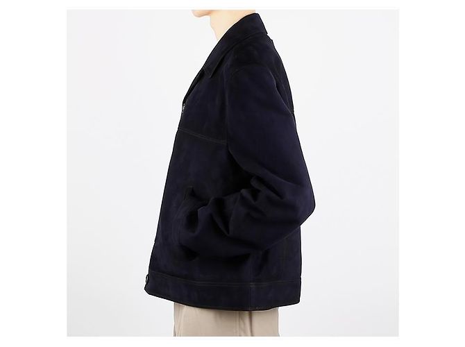 Prada Suede Leather Bomber Jacket Black - view 3