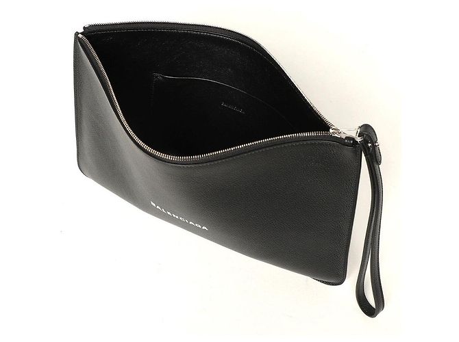 Clutch Balenciaga in pelle nera Nero - vista 6