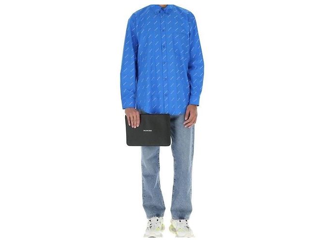 Clutch Balenciaga in pelle nera Nero - vista 8