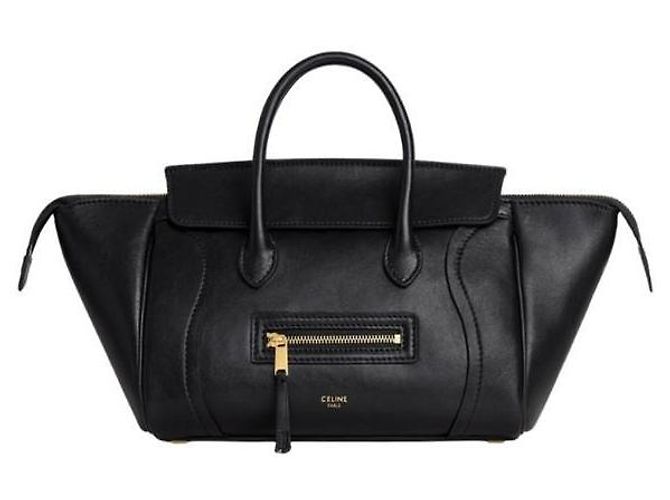 Céline Celine Small New Luggage Surplus Shiny Lambskin Nero - vista 11